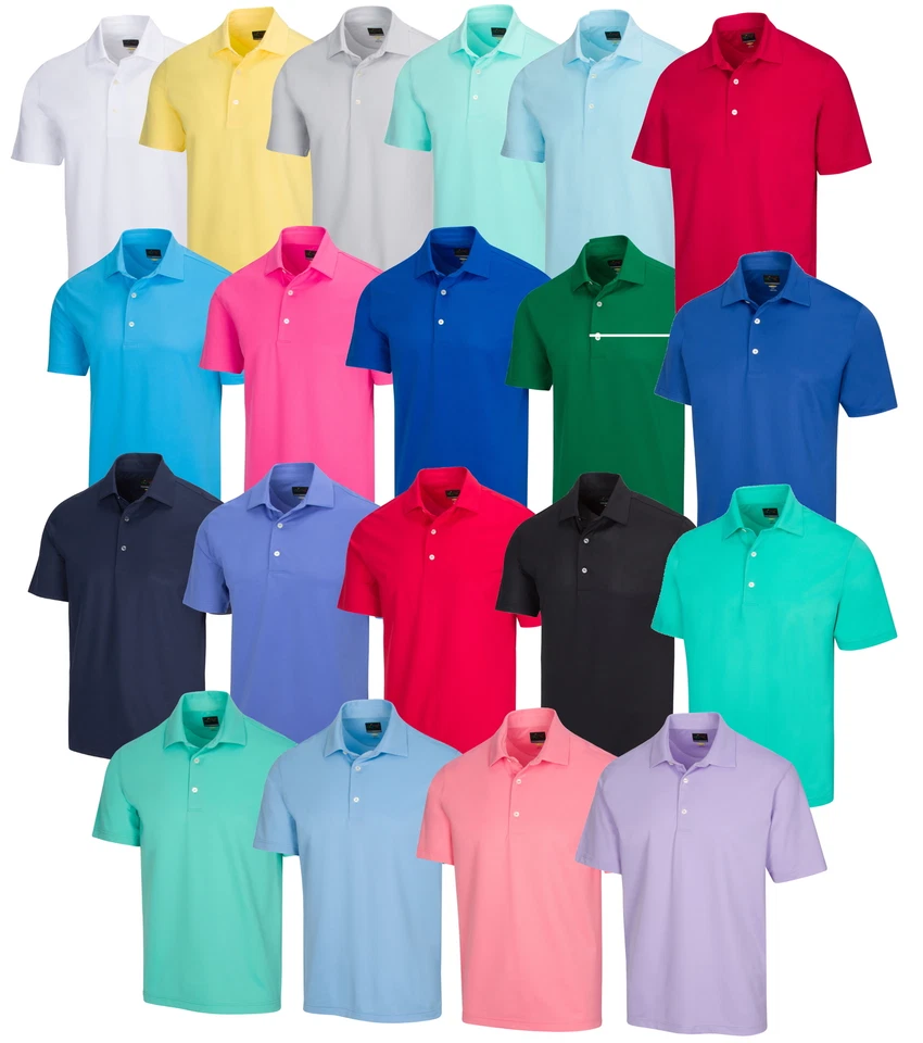 Greg Norman Freedom Micro Pique Stretch Polo Mens Golf Shirt - New 2024 - Image 1 of 1