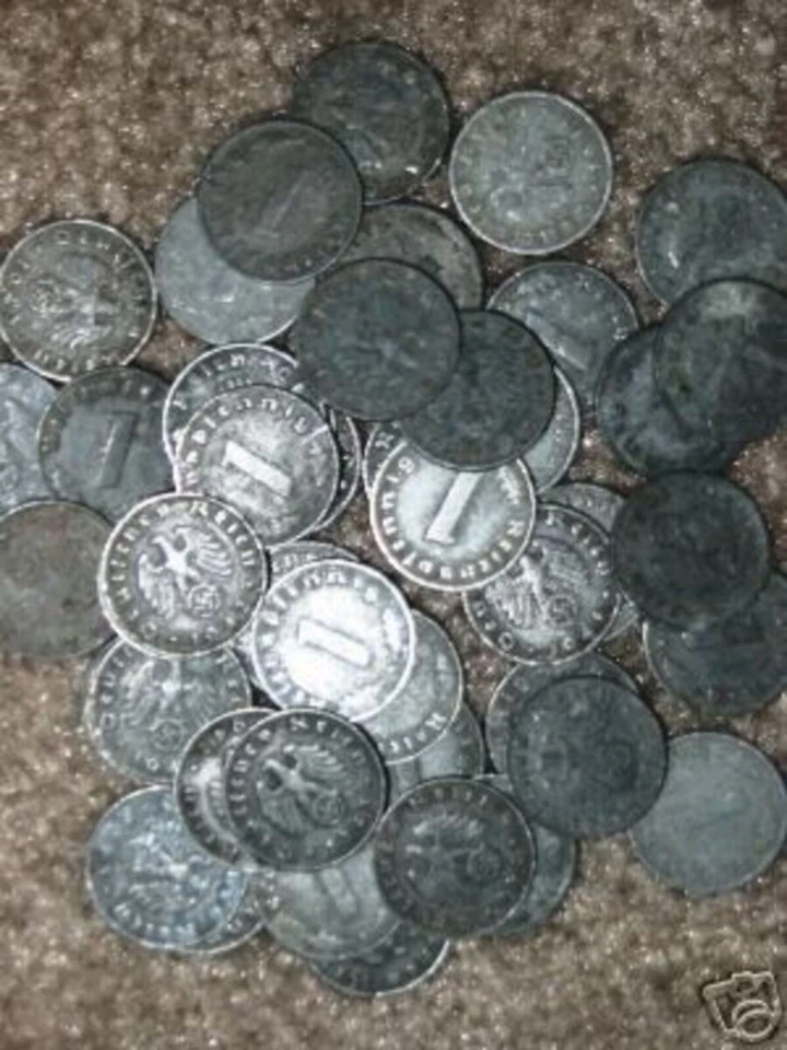 Rare Old Original WWII Germany War Coin Vintage German Collection Reichspfennig - Image 1 of 4