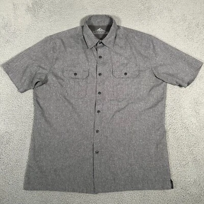 Croft & Barrow Shirt Mens Size Large Gray Quick Dry Button Up Outdoor Fishing - Image 1 of 4