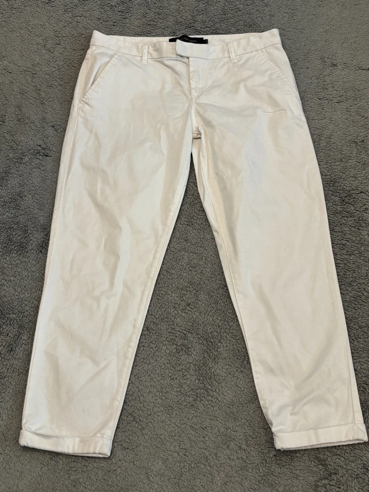 Calvin Klein Jeans Capri Pants Womens 6 White Casual Cropped Summer Beach - Image 1 of 4