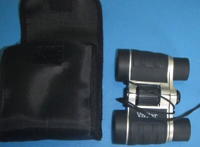Vivitar 4x30 Binoculars With Belt Case Compact Black/Silver Color - Image 1 of 4
