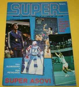 1986 Super Itd Jugoslavia rivista speciale Drazen Petrovic poster Slobodan Kacar - Foto 1 di 12