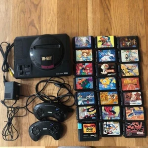 SEGA Mega Drive main body set of 21 software titles Used Tested Free shipping - Picture 1 of 12