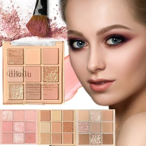 9 Farben Lidschatten-Palette Nude Shimmer Matte Glitter Long Lasting Waterproof - Picture 1 of 19