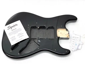 Genuine Fender Squier Strat BLACK BODY Hardtail Stratocaster Electric Guitar - Picture 1 of 21