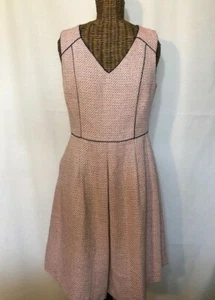 BANANA REPUBLIC - ROSA SCHWARZ BEIGE PLISSEE ÄRMELLOSES KLEID - 2 - Bild 1 von 5