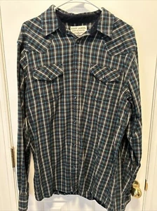 Cody James Pearl Snap blau kariertes Herren Hemd Gr. L Western - Bild 1 von 5