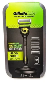 Gillette Labs Rasierer Shaving mit Travelcase 5 Klingen Neu Neon Night Edition - Bild 1 von 8