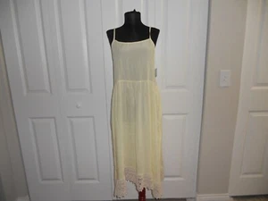 ABITO MIDI NUOVO CON ETICHETTE FREE PEOPLE EASY BREEZY ALL'UNCINETTO GIALLO LIMONE TAGLIA SMALL & MEDI - Foto 1 di 24