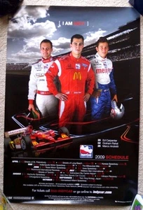 2009 IRL INDY RACING LEAGUE POSTER/SCHEDULE - CARPENTER,RAHAL,ANDRETTI - MINT! - Picture 1 of 1