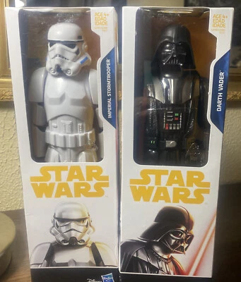 DISNEY HASBRO STAR WARS 12" IMPERIAL STORMTROOPER  & Darth Vader NIB  - Image 1 of 4