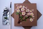 Real Painting: Handpainted Greetings Card "Blossom #31" w/env by Judith Rowe
