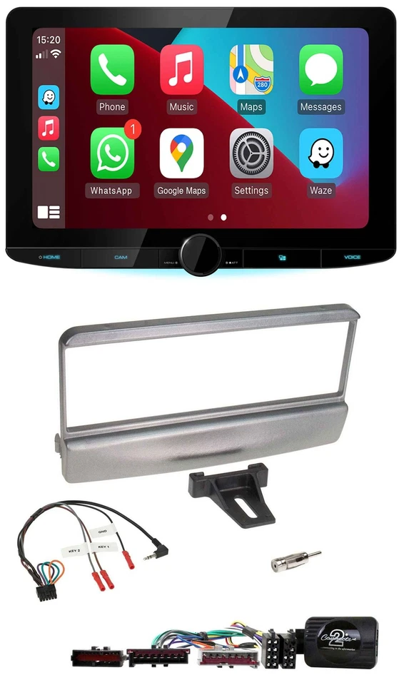 Kenwood Lenkrad USB DAB Bluetooth Autoradio für Ford Escort Focus silber - Bild 1 von 4