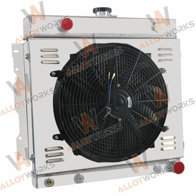 2Row Radiator Shroud Fit 70-79 Dodge D/W 100 150 200 300 Plymouth PB100 5.2 5.9L - Image 1 of 4