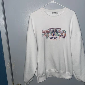 Sudadera De Colección Caesars Palace Grande Blanca Las Vegas Casino Cuello Redondo Años 90 W - Imagen 1 de 11