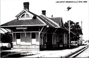 Brownsville, TN Tennessee L&N Railroad Train Station Depot Postcard RR Tracks - Picture 1 of 2