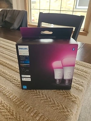 2 Pack White And Color Ambiance Smart Led Bulbs Dimmable 75W Equivalent - Image 1 of 4