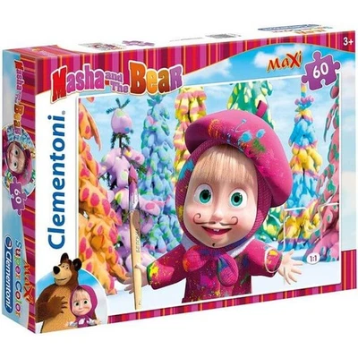 Clementoni Masha E Orso Maxi Puzzle 60 Pezzi Bambini Da 3 Anni - Immagine 1 di 2