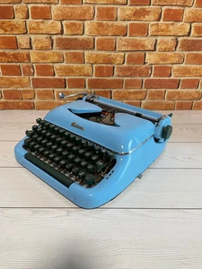 Blue Biser typewriter / gift for writer/ gift for him/ blue gift - Picture 1 of 9