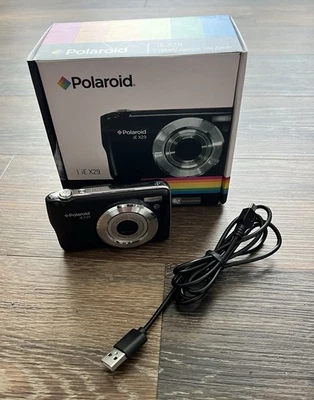 Polaroid Black Digital Camera iE X29 18 MP Optical 10x Zoom W SD Card & Battery - Image 1 of 4