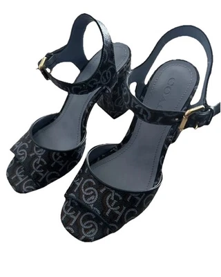 Nuevas Sandalias Coach Mujer Marla Signature Tacón Bloque Color Azul Talla 7.5 Foto 1 de 4