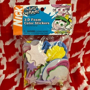 Pegatinas de espuma 3D Fairly OddParents 2004 vintage paquete sellado Nickelodeon - Imagen 1 de 6