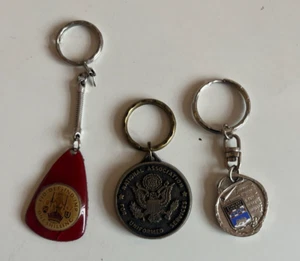 3 X COLLECTABLE KEYRINGS UNIFORNED SERVICES,COIN AND OTHER - Picture 1 of 1