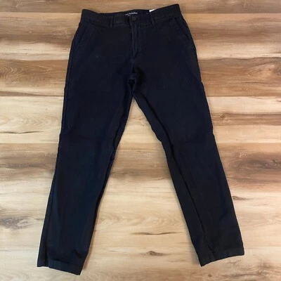 Pantalones chinos deportivos de lona cónica Banana Republic Traveler para hombre 32 x 28 negros Foto 1 de 4