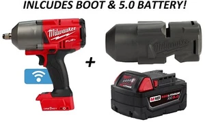 Milwaukee 2863-20 One Key M18 FUEL 1/2" Drive Impact Wrench With Battery & Boot! - Picture 1 of 4