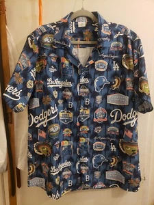 Los Angeles Dodgers Stadium 60th Anniversary Button Shirt Mens Size Large - Picture 1 of 3