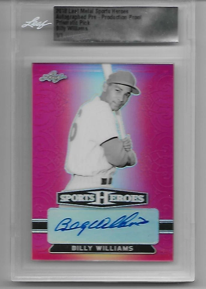 Billy Williams 2018 Leaf Sports Heroes Refractor Auto 1/1 Masterpiece Autograph - Image 1 of 2