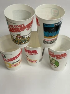 Vintage Video game 7-11 Slurpee cups From 1983 lot 5 Cups - Picture 1 of 11
