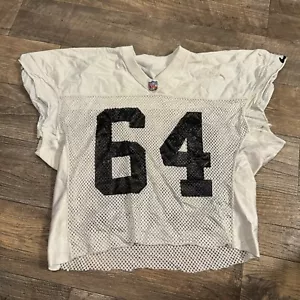 2000's Oakland Raiders Practice Worn Used Jersey #64 Mesh Cut - Picture 1 of 3