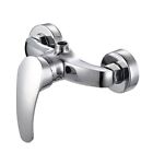 User Friendly Wall Mounted Bathroom Shower Tap Mixer Faucet in Silver Color