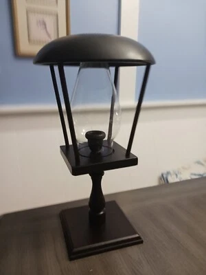 Vtg. Wooden Candle Lantern 16" Wood Pedestal, Home, Cottage Decor - Image 1 of 4