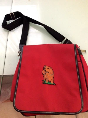 Bolso Mensajero Dachshund Perro 12 x12 Lona Hecho por el Hombre Materiales Correa Larga Foto 1 de 4