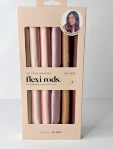 Kitsch Satin Wrapped Flexi Rods~~Hair Curlers~~6 count - Picture 1 of 4