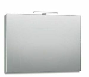 Specchio bagno cornice alluminio spazzolato 120 100 80 cm e lampada LED 30 60