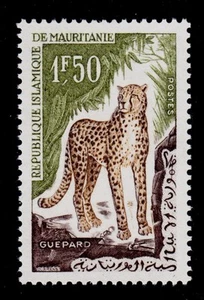 MAURITANIA   SCOTT# 136   MNH   AFRICAN WILDLIFE TOPICAL; CHEETAH - Picture 1 of 1