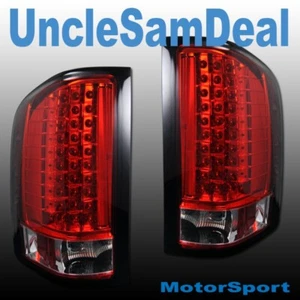 FOR CHEVY SILVERADO EURO RED LENS CHROME LED TAIL LIGHTS PAIR DIRECT FIT - Bild 1 von 2