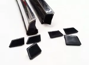 MAZDA RX4 929 COUPE PLASTIC END CAPS PLUGS FOR OUTER CHROME WEATHER STRIP TRIM - Picture 1 of 2