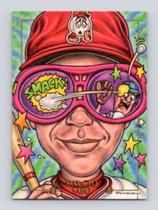 1995 Cardtoons #P1 Chris Sabo "Day-Glo Sabo" Cincinnati Dreds