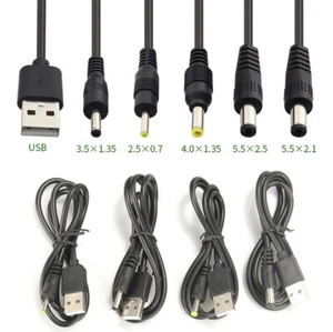 0.6m 1m Kabel Strom USB an DC 2.5x0.8mm 3.5x1.35mm 4.0 x 1,35mm 5.5x2.5mm - Bild 1 von 5
