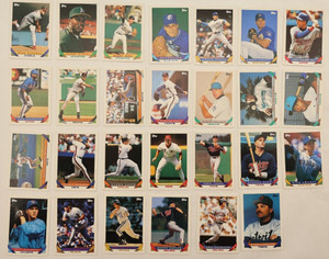 MLB 1993 Topps Trading Card Set of 27