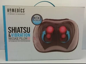 HOMEDICS SP-105HA-TP SHIATSU & VIBRATION MASSAGE PILLOW W/HEAT, 3D TECHNOLOGY - Picture 1 of 8