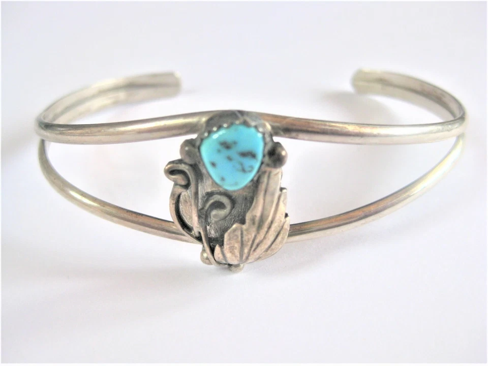 Armreif Silber 925 mit Türkis, 9,6 g - Bild 1 von 1