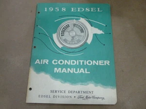 1958 EDSEL AIR CONDITIONER MANUAL ORIGINAL FORM 5706 - Picture 1 of 7