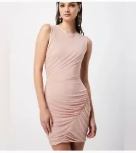 Abito Elliatt Harriet mini bodycon nudo rouch vendita al dettaglio $ 198 nuovo senza etichette taglia M - Foto 1 di 12