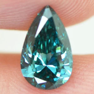 Elegante Diamante Azul Suelto Forma de Pera 1,00 Quilates VS2 Natural Mejorado Pulido - Imagen 1 de 11