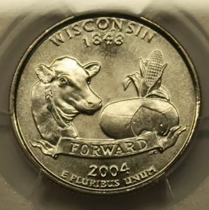 2004 D Wisconsin State Quarter PCGS MS68, Free Shipping - Picture 1 of 4